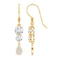 1 Carat Moissanite Dangle Earrings with Fish Hook