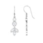 Marquise and Round Cut Moissanite Leaf Dangle Earrings