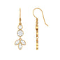 Marquise and Round Cut Moissanite Leaf Dangle Earrings