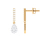 Certified Moissanite Dangle Drop Earrings