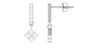 Contemporary Moissanite Dangle Drop Earrings