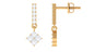 Contemporary Moissanite Dangle Drop Earrings