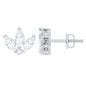 Certified Moissanite Lotus Flower Stud Earring