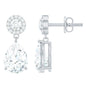 Classic Moissanite Bridal Drop Earrings