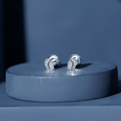 Natural Diamond Christmas Penguin Earrings With Certificate