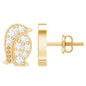 Natural Diamond Christmas Penguin Earrings With Certificate