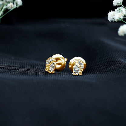 Natural Diamond Christmas Penguin Earrings With Certificate