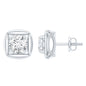 0.9 Carat Round Lab Grown Diamond Stud Earrings With Screw Back
