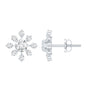 Certified Lab Grown Diamond Snowflake Stud Earrings
