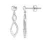 Certified Moissanite Infinity Drop Earrings with Screw Back