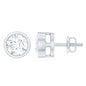 Simple Solitaire Stud Earrings with Lab Grown Diamond