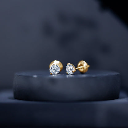 Solitaire Lab Grown Diamond Martini Stud Earrings