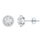 Classic Lab Grown Diamond Stud Earrings with Halo