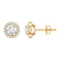 Classic Lab Grown Diamond Stud Earrings with Halo