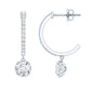 Lab Grown Diamond Minimal Hoop Drop Earrings