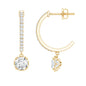 Lab Grown Diamond Minimal Hoop Drop Earrings