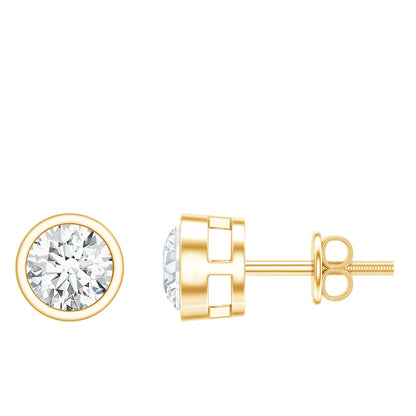 Solitaire Lab Grown Diamond Dainty Stud Earrings