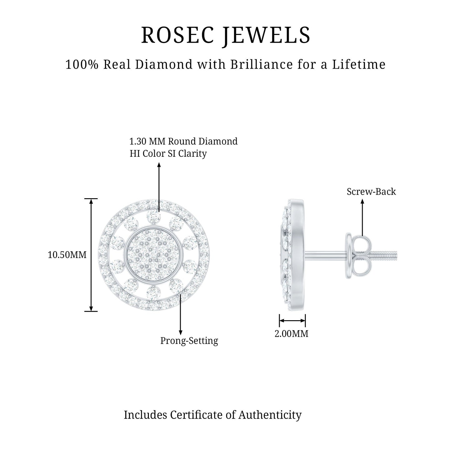 Certified Diamond Statement Ear Studs