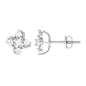 Diamond Flower Cluster Earrings For Women