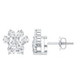 Natural Diamond Paw Stud Earrings for Women