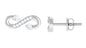 Natural Diamond Infinity Love Knot Stud Earrings