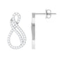 Certified Diamond Infinity Stud Earrings in Pave Setting