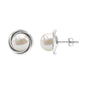 Genuine Freshwater Pearl Swirl Earrings with Screw Back