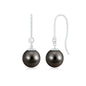 16 Carat Tahitian Black Pearl Dangling Earrings with Diamond