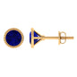1.9 Carat Round Blue Sapphire Solitaire Stud Earrings in Bezel Setting