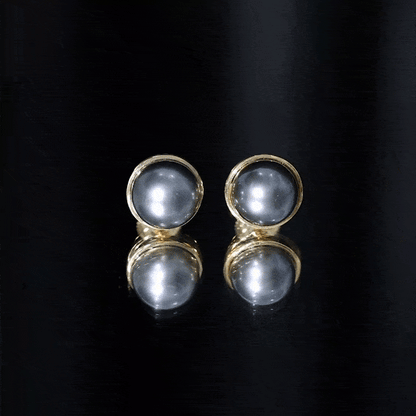 16 Carat Genuine Tahitian Black Pearl Stud Earring With Certificate