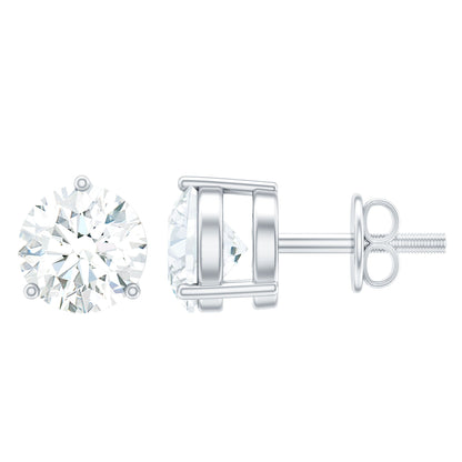 0.63 Carat Round Moissanite Stud Earrings