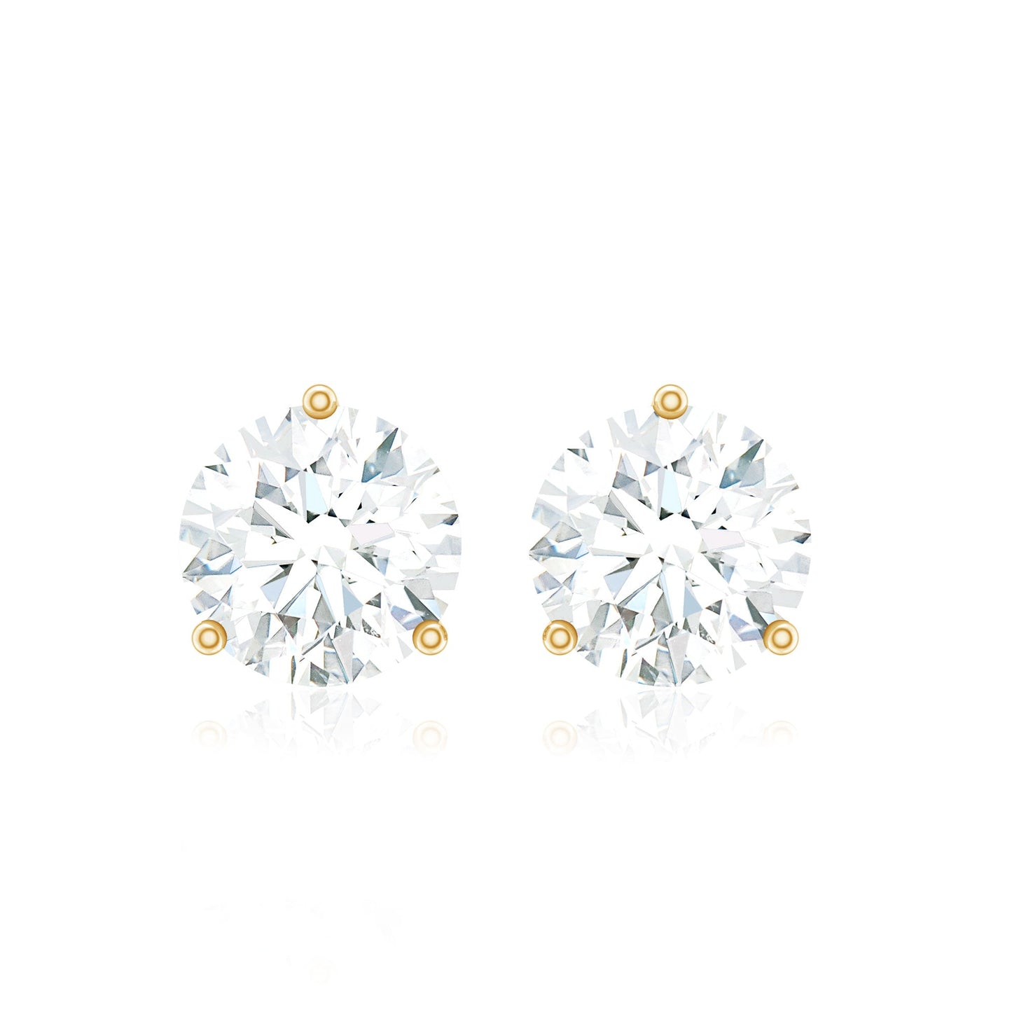 0.63 Carat Round Moissanite Stud Earrings
