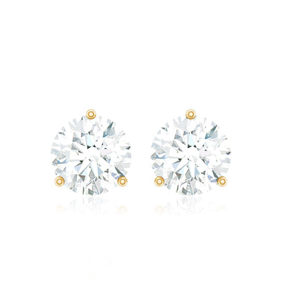 0.63 Carat Round Moissanite Stud Earrings
