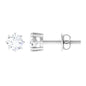 0.5 Carat Natural Diamond Solitaire Stud Earrings in 8 Claw Prong Setting