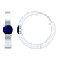 Minimal Blue Sapphire Hinged Hoop Earrings