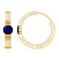 Minimal Blue Sapphire Hinged Hoop Earrings