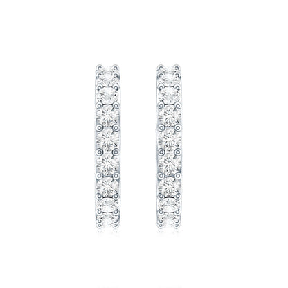 Certified Diamond Small Hoop Earrings