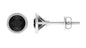 Genuine Black Onyx Solitaire Martini Stud Earrings