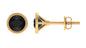 Genuine Black Onyx Solitaire Martini Stud Earrings
