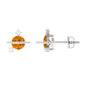 1 Carat Contemporary Citrine and Diamond Celestial Stud Earrings