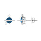 1.2 Carat London Blue Topaz and Diamond Contemporary Stud Earrings