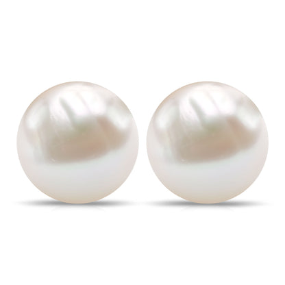 14.9 Carat Solitaire Pearl Stud Earrings with Screw Backs