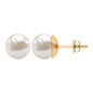 14.9 Carat Solitaire Pearl Stud Earrings with Screw Backs