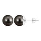 15 Carat Elegant Tahitian Pearl Solitaire Stud Earrings in Bead Set