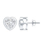 3 Carat Moissanite Heart Stud Earrings in Bezel Setting