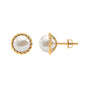 Handpicked 16 Carat Freshwater Pearl Stud Earrings with Rope Frame