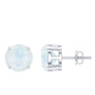Claw Set Solitaire Moonstone Stud Earrings