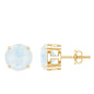 Claw Set Solitaire Moonstone Stud Earrings