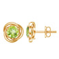 1 Carat Round Cut Peridot Swirl Stud Earrings