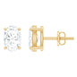 0.8 Carat Oval Shaped Lab Grown Diamond Solitaire Stud Earrings